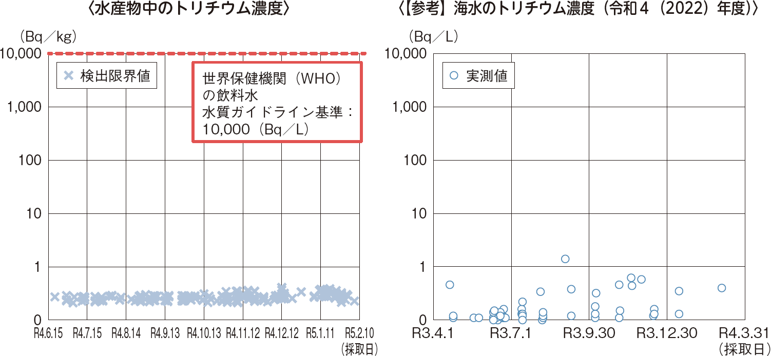 図表6-6 水産物の放射性物質モニタリング結果(トリチウム)