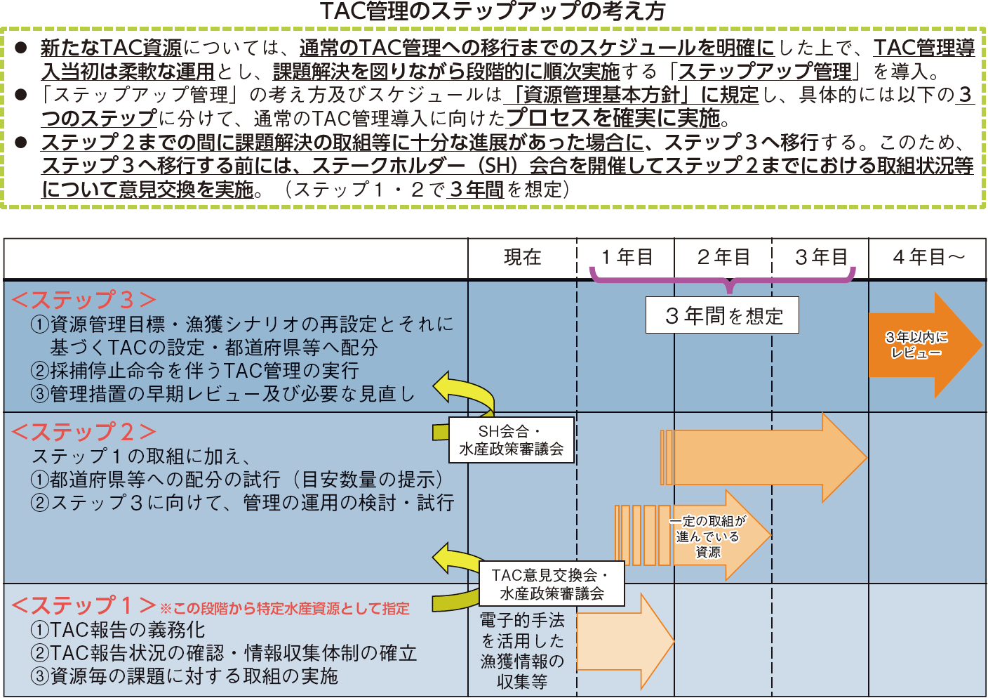 図表3-10 TAC管理導入当初の柔軟な運用(ステップアップ)